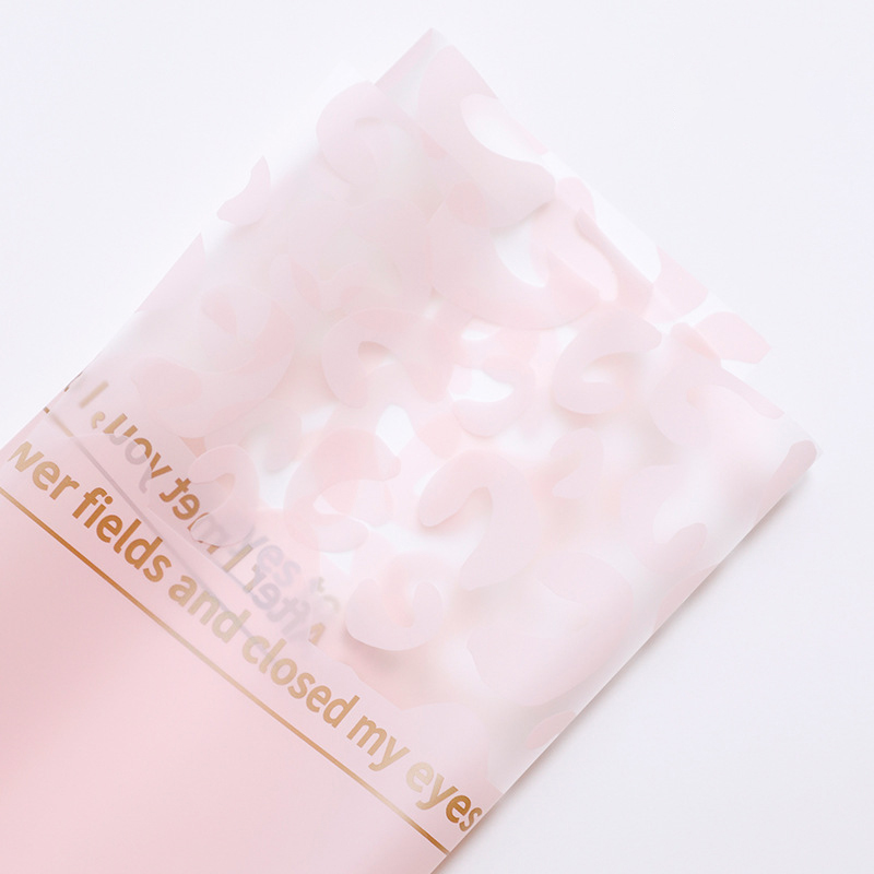 MYHC-08 Film de Massage avec bords imprimés léopard, Film d'emballage de fleurs en plastique