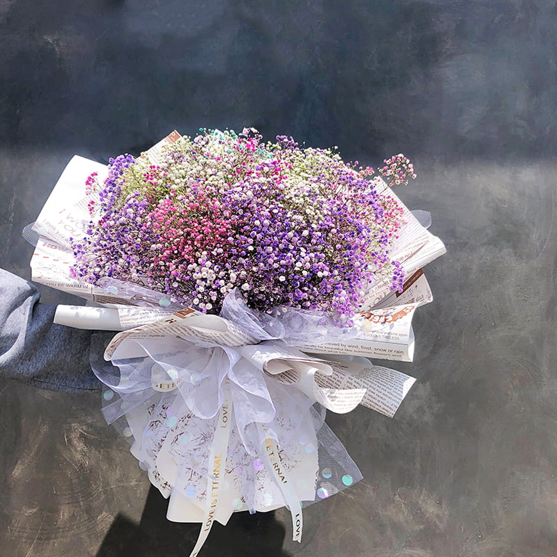 MYHC-21 Papier d'emballage de fleurs en peau de vache de style journal rétro