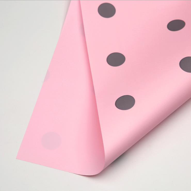 MYHC-24 Papier d'emballage à fleurs en coton à pois sur une face