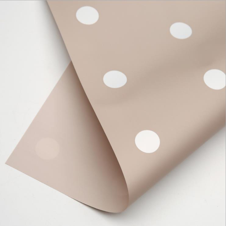 MYHC-24 Papier d'emballage à fleurs en coton à pois sur une face