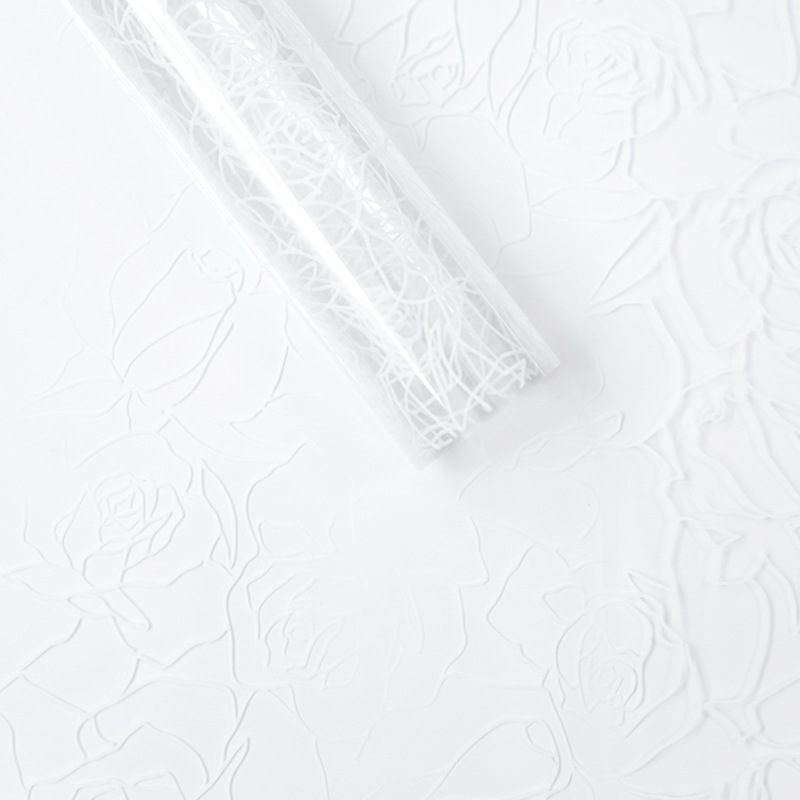 Film d'emballage de fleurs transparent OPP, lignes roses monochromes MYHC-29