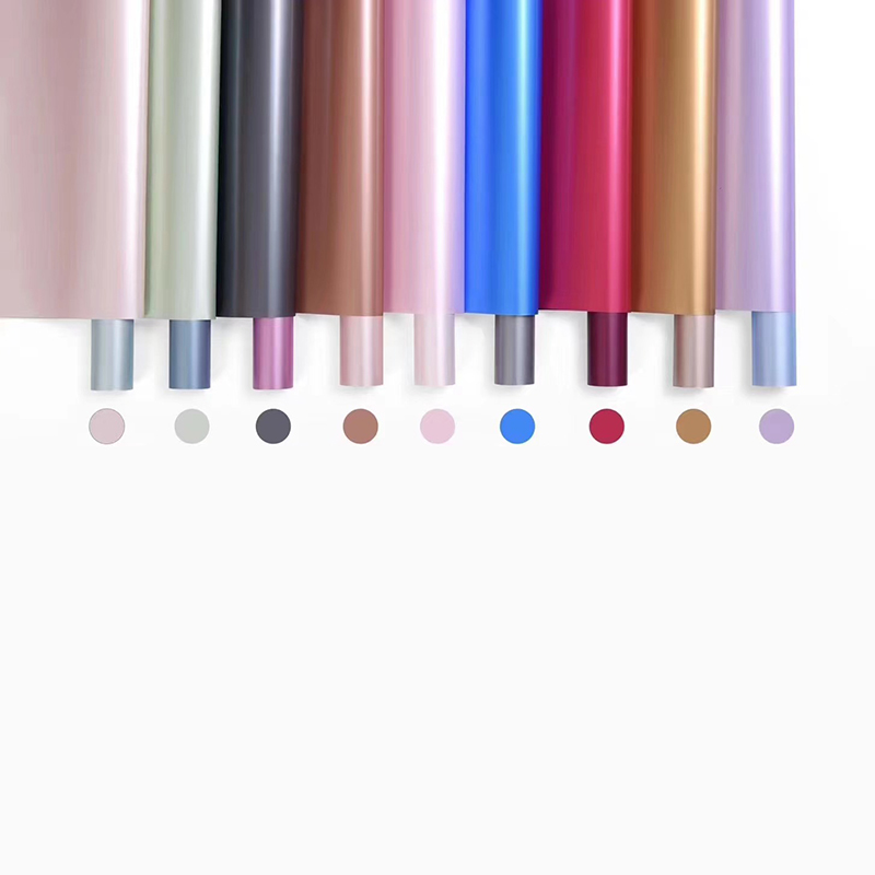 MYHC-32 Papier d'emballage de fleurs imperméable double face bicolore Pearl
