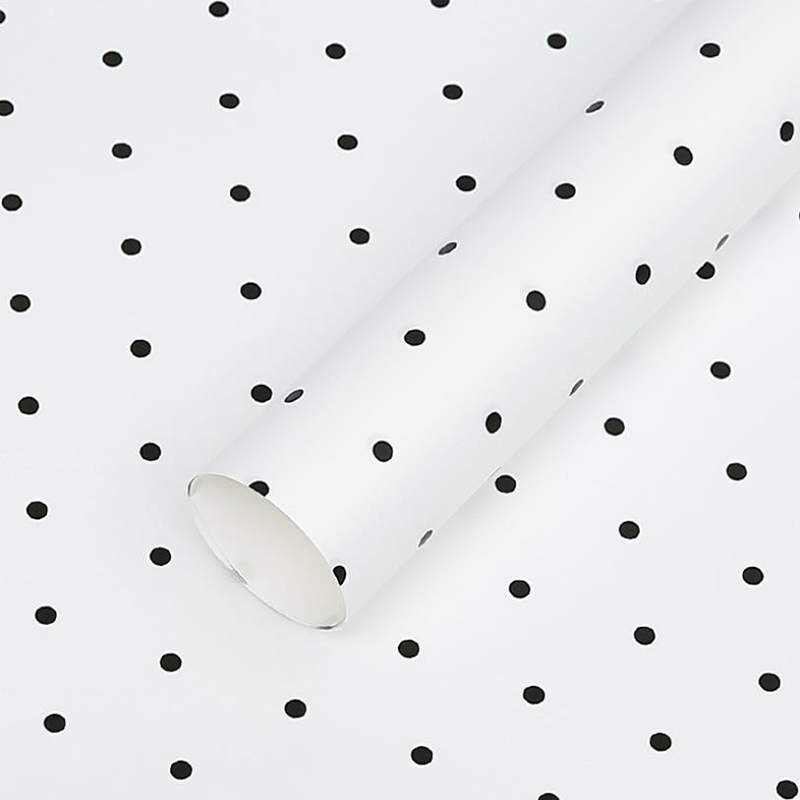 Papier d'emballage de fleurs en coton à pois monochromes MYHC-37