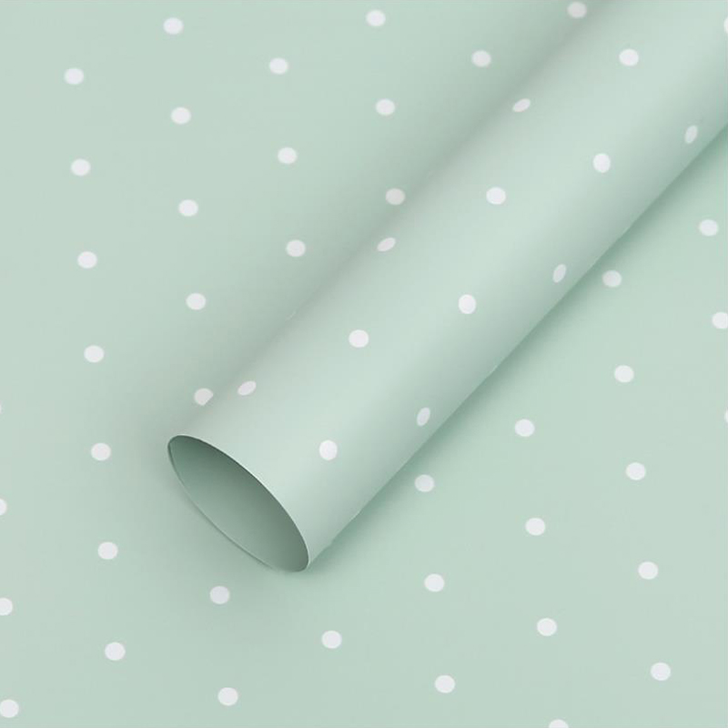 Papier d'emballage de fleurs en coton à pois monochromes MYHC-37