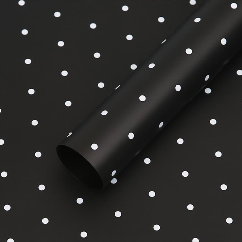 Papier d'emballage de fleurs en coton à pois monochromes MYHC-37