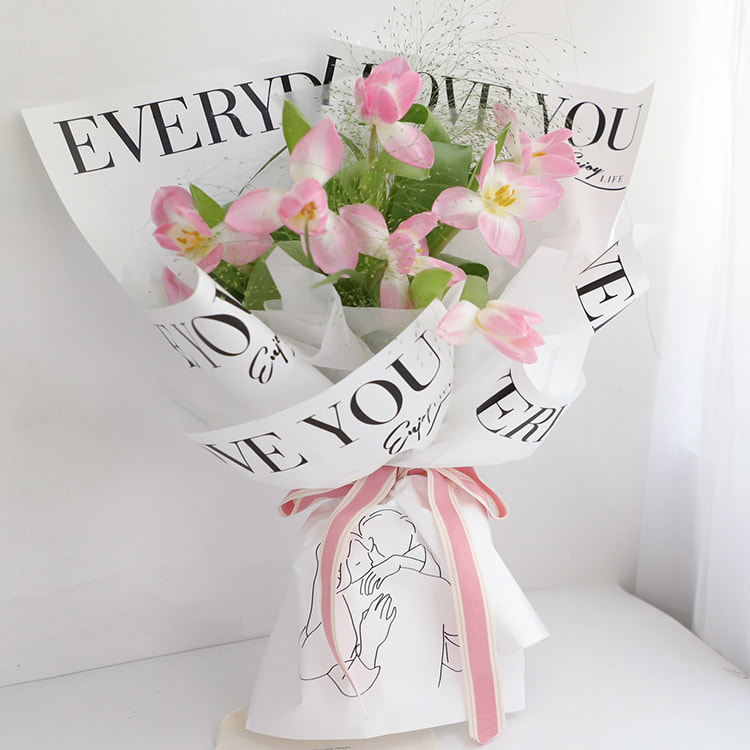 MYHC-40 Papier d'emballage à motif de fleurs en coton monochrome Jane Eyre Hug