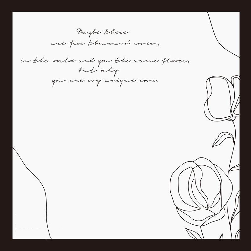 MYHC-42 Papier d'emballage de fleurs en coton à bordure contrastée de style simple