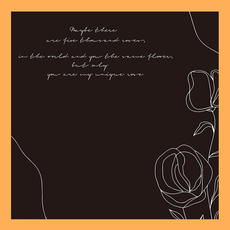 MYHC-42 Papier d'emballage de fleurs en coton à bordure contrastée de style simple