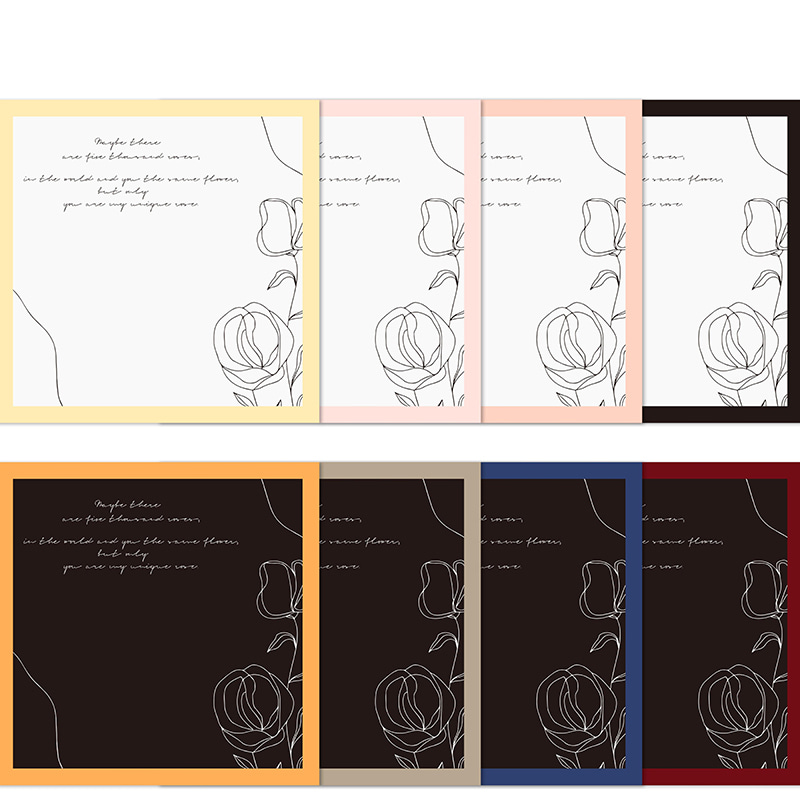 MYHC-42 Papier d'emballage de fleurs en coton à bordure contrastée de style simple