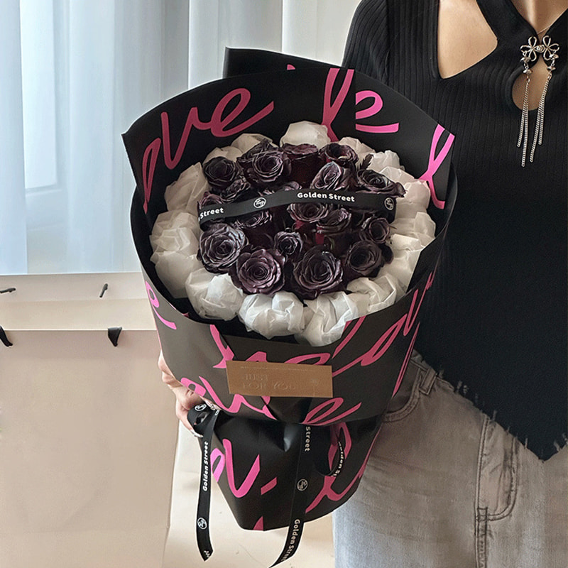 MYHC-45 Papier d'emballage de fleurs imperméable à motif d'amour