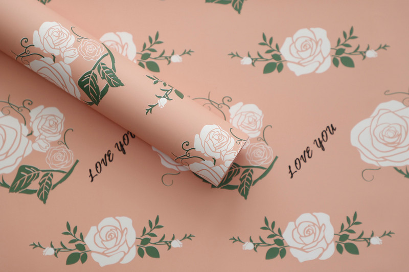 Papier d'emballage de fleurs en peau de vache faiblement saturé MYHC-47