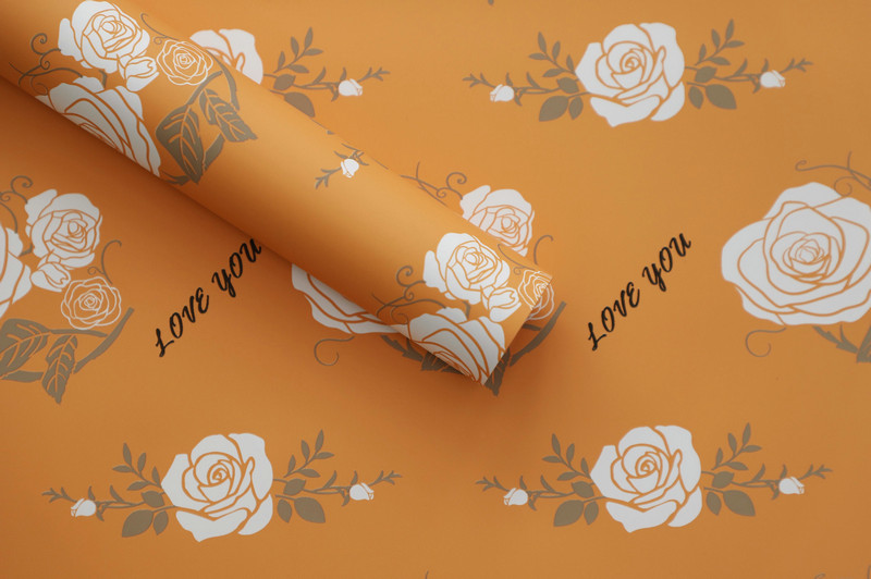 Papier d'emballage de fleurs en peau de vache faiblement saturé MYHC-47