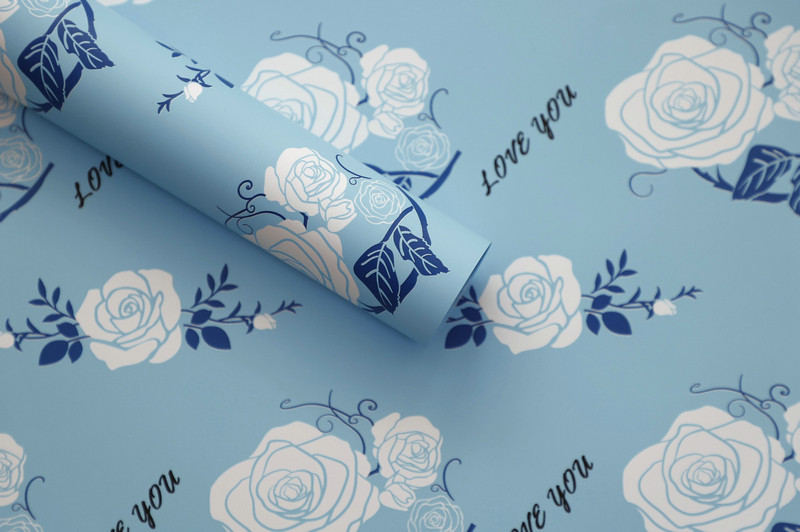 Papier d'emballage de fleurs en peau de vache faiblement saturé MYHC-47