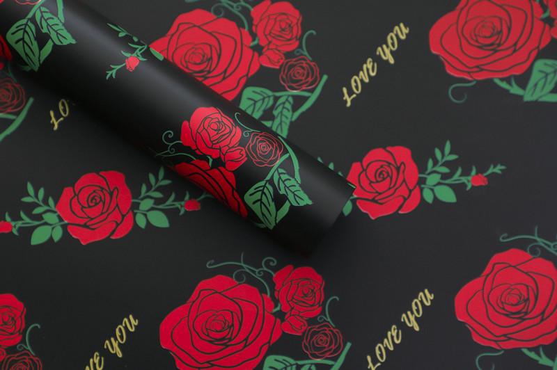 Papier d'emballage de fleurs en peau de vache faiblement saturé MYHC-47