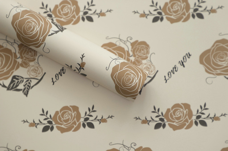 Papier d'emballage de fleurs en peau de vache faiblement saturé MYHC-47