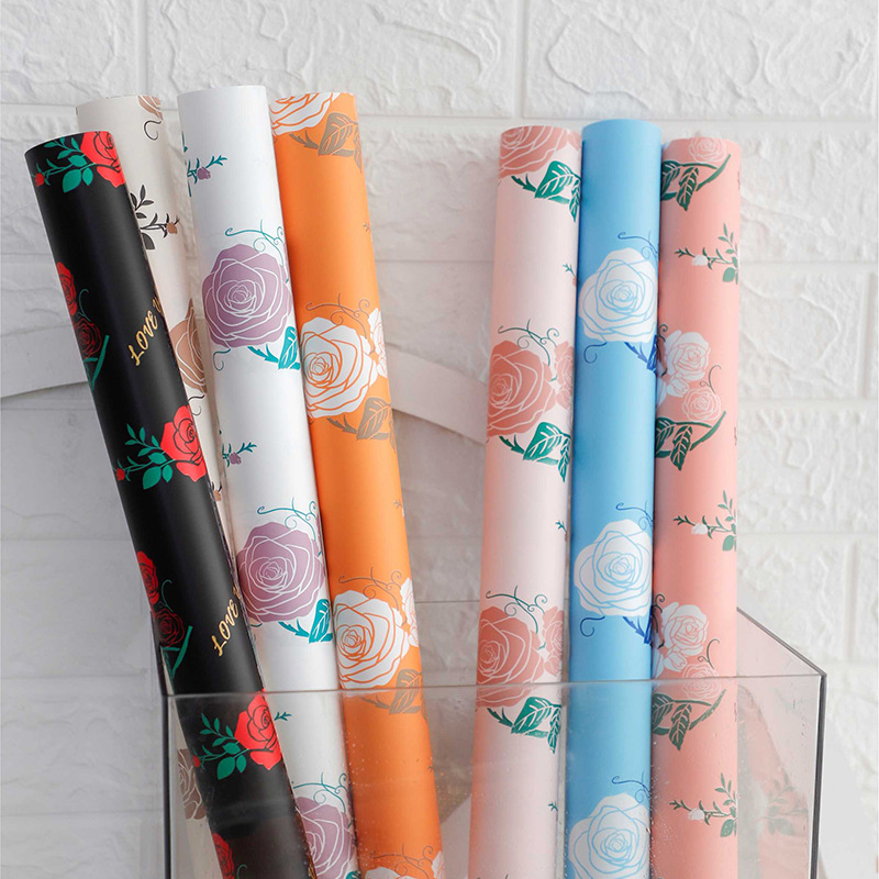 Papier d'emballage de fleurs en peau de vache faiblement saturé MYHC-47
