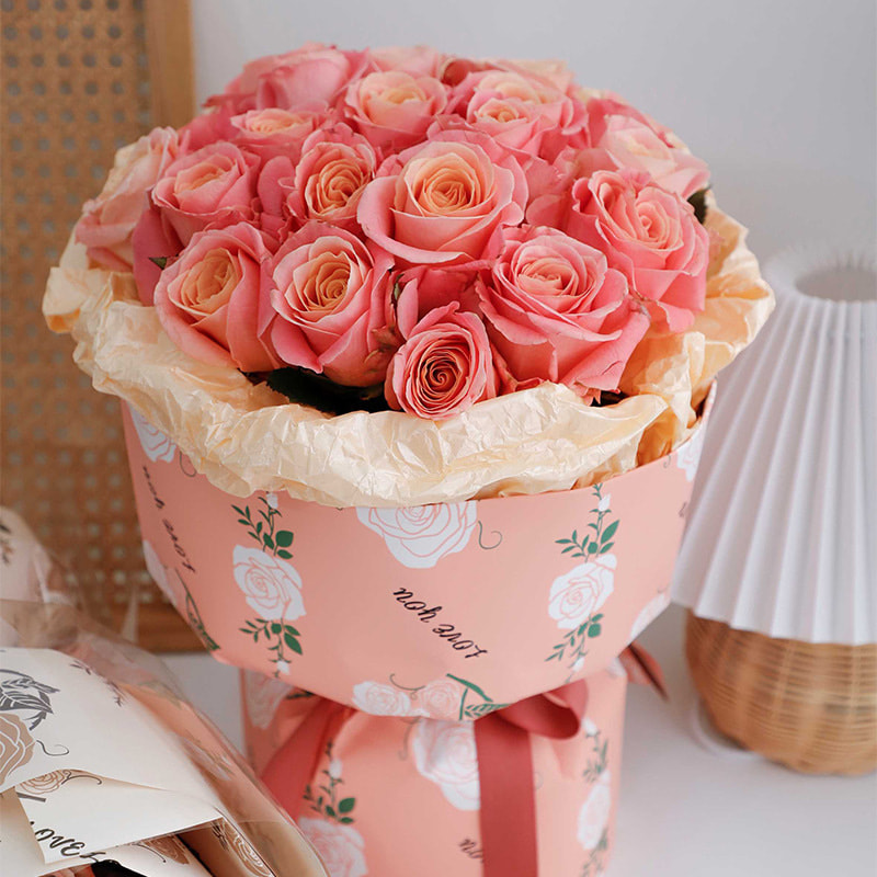 Papier d'emballage de fleurs en peau de vache faiblement saturé MYHC-47