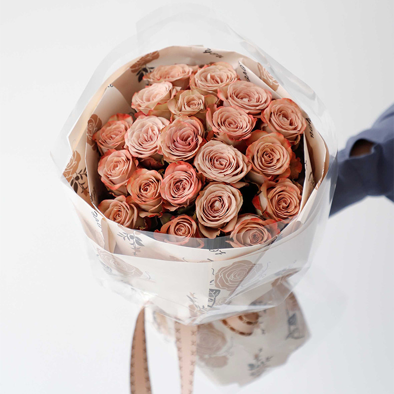 Papier d'emballage de fleurs en peau de vache faiblement saturé MYHC-47