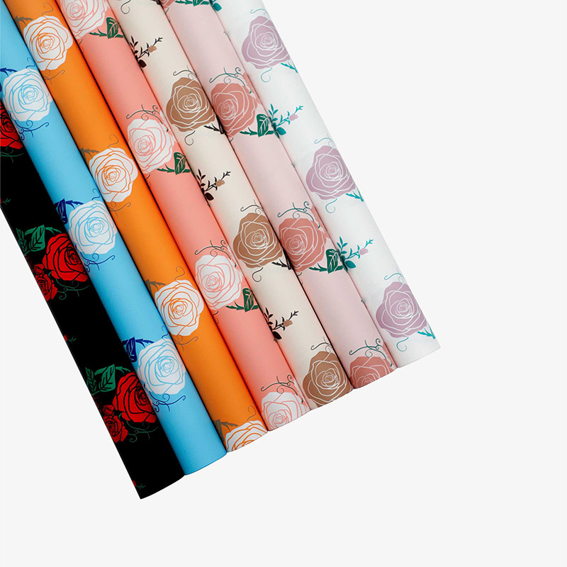 Papier d'emballage de fleurs en peau de vache faiblement saturé MYHC-47