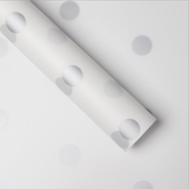 Papier d'emballage de fleurs en coton doublé de points MYHC-58