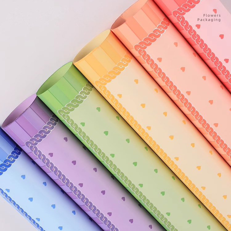Film d'emballage de fleurs en plastique de couleur vive pour robe de princesse MYHC-65