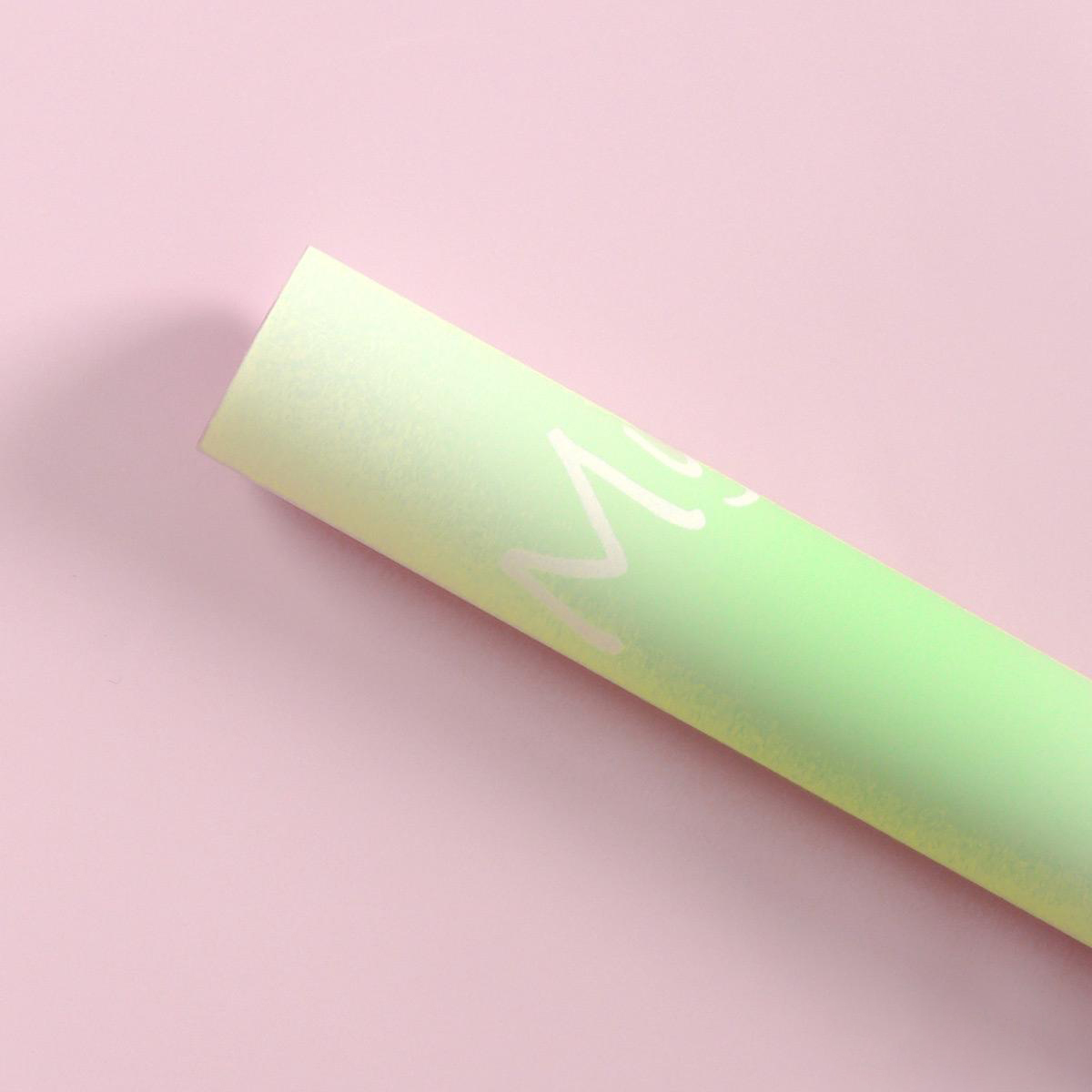 MYHC-66 Papier d'emballage de fleurs imperméable à l'eau de couleur dégradé de macaron