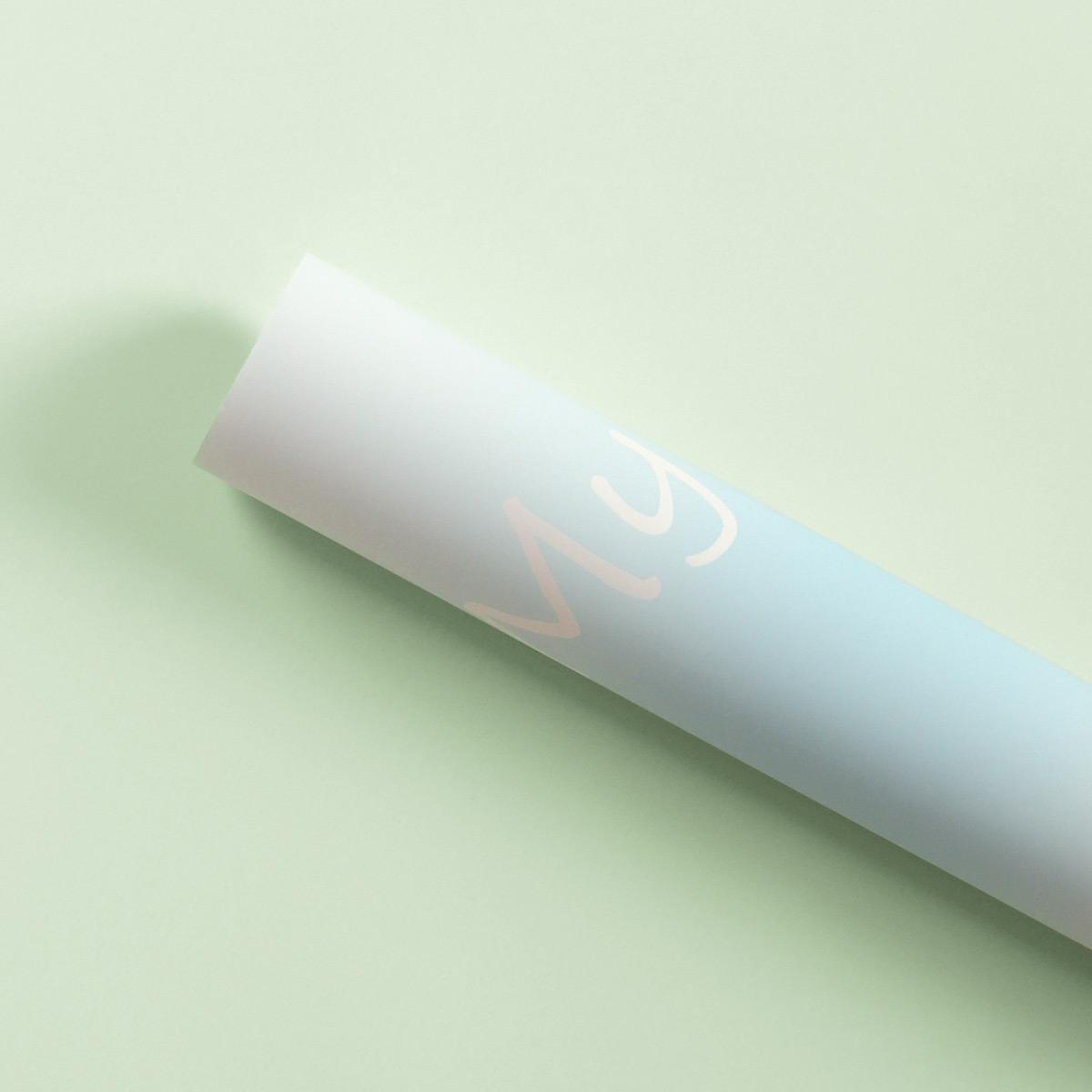 MYHC-66 Papier d'emballage de fleurs imperméable à l'eau de couleur dégradé de macaron