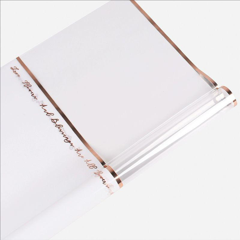 Papier d'emballage Opp de fleurs en plastique MYHC-70 Gold Line