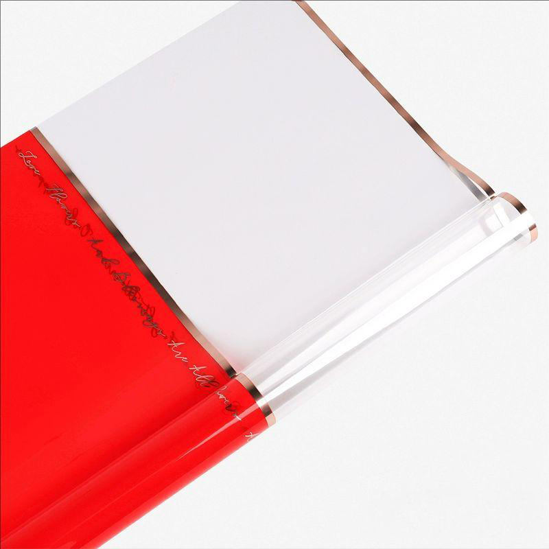Papier d'emballage Opp de fleurs en plastique MYHC-70 Gold Line