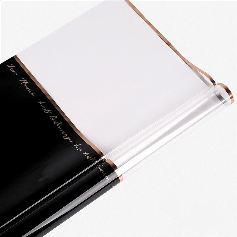 Papier d'emballage Opp de fleurs en plastique MYHC-70 Gold Line