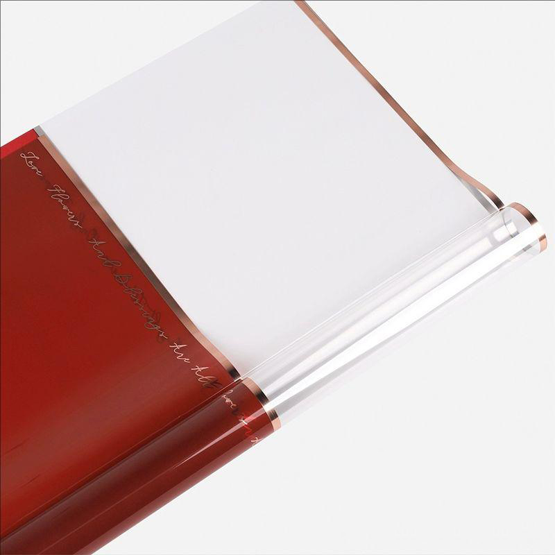 Papier d'emballage Opp de fleurs en plastique MYHC-70 Gold Line