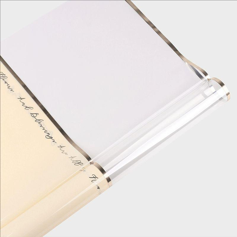 Papier d'emballage Opp de fleurs en plastique MYHC-70 Gold Line