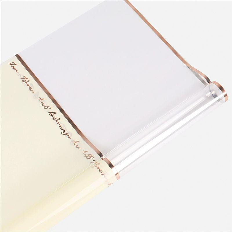 Papier d'emballage Opp de fleurs en plastique MYHC-70 Gold Line