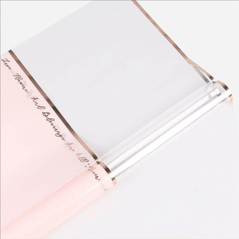 Papier d'emballage Opp de fleurs en plastique MYHC-70 Gold Line