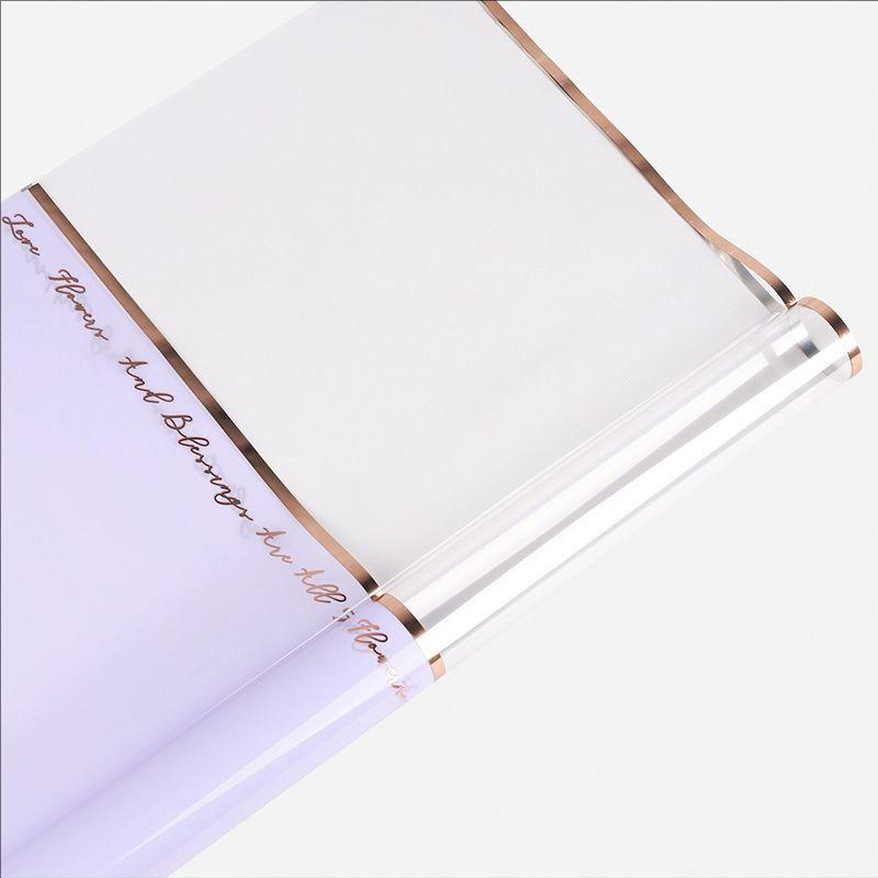 Papier d'emballage Opp de fleurs en plastique MYHC-70 Gold Line