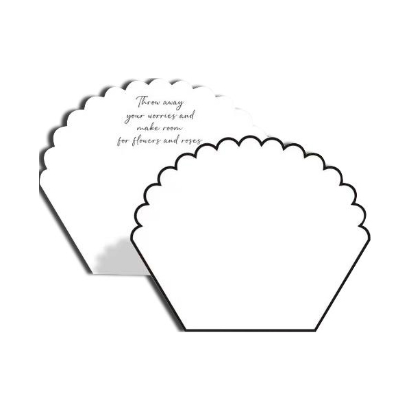 MYHC-71 Papier d'emballage monochrome en forme de pétale de fleur en coton