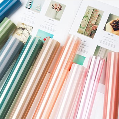 MYHC-74 Jelly Film OPP4.7 Papier d'emballage de fleurs transparent en soie