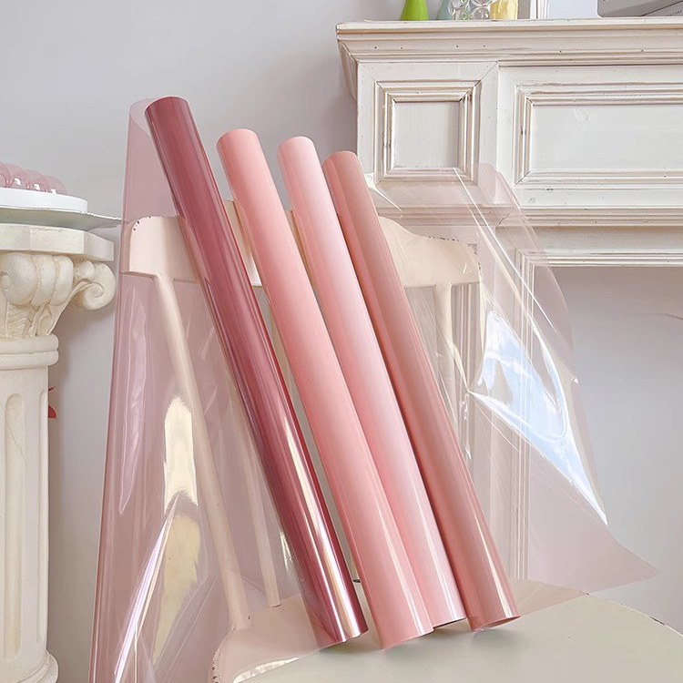 MYHC-74 Jelly Film OPP4.7 Papier d'emballage de fleurs transparent en soie