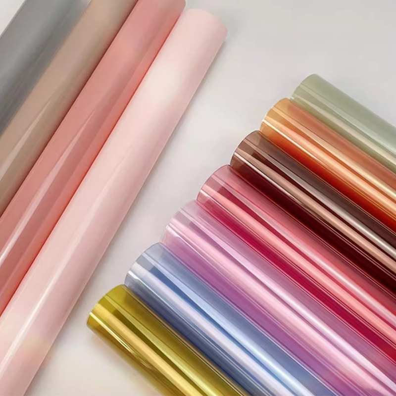 MYHC-74 Jelly Film OPP4.7 Papier d'emballage de fleurs transparent en soie