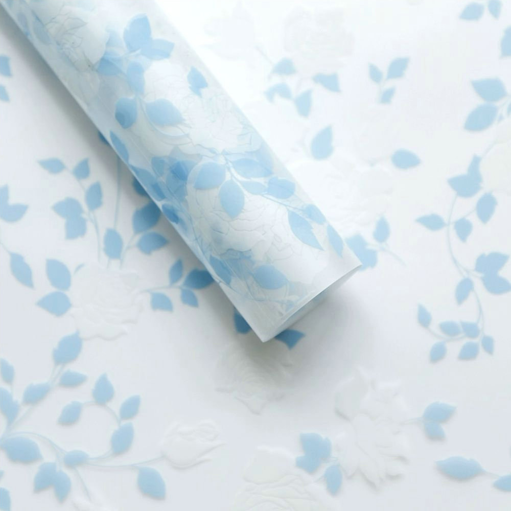 MYHC-79 Rose Print, film d'emballage de fleurs transparent bicolore