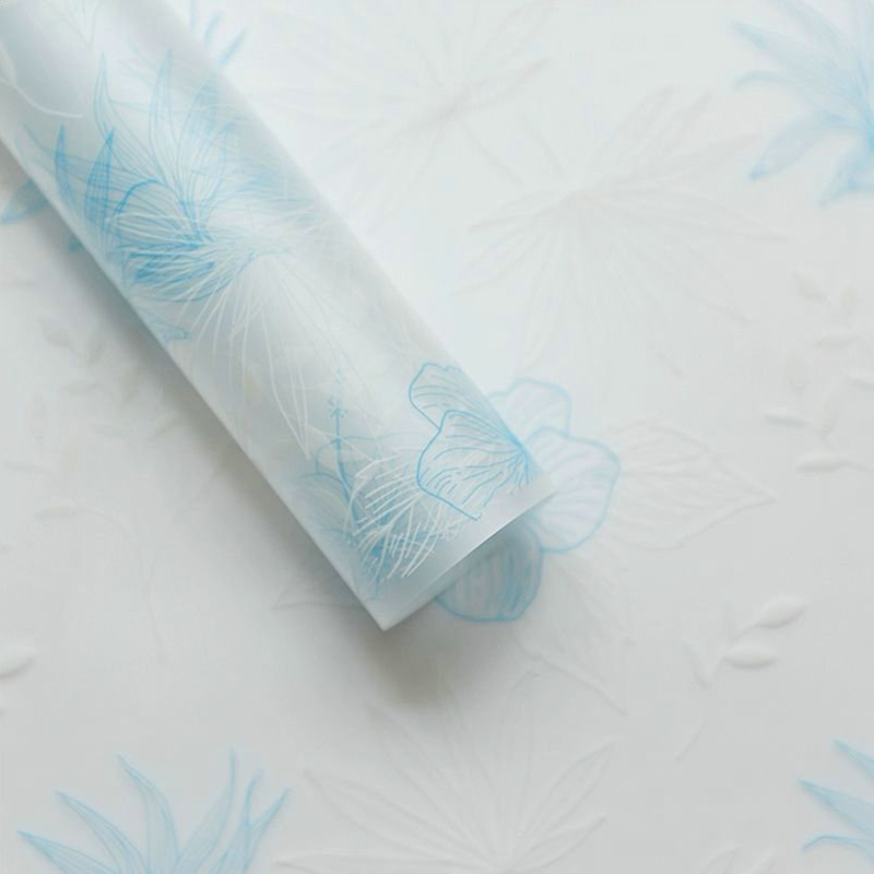 MYHC-80 Lignes de plantes simples Film transparent Fleurs Papier d'emballage
