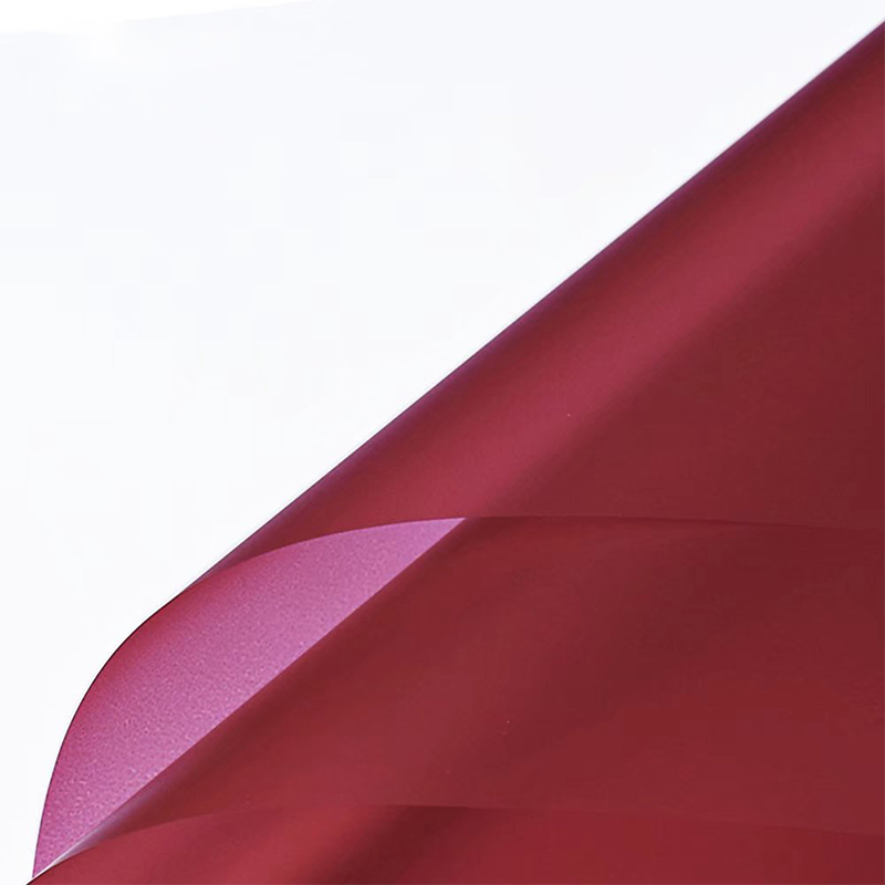 Papier d'emballage de fleurs translucides de couleur unie mate