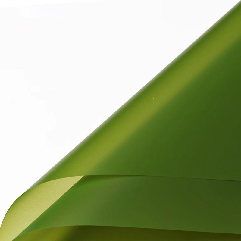 Papier d'emballage de fleurs translucides de couleur unie mate