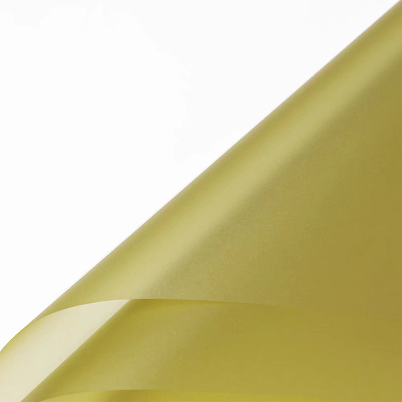 Papier d'emballage de fleurs translucides de couleur unie mate