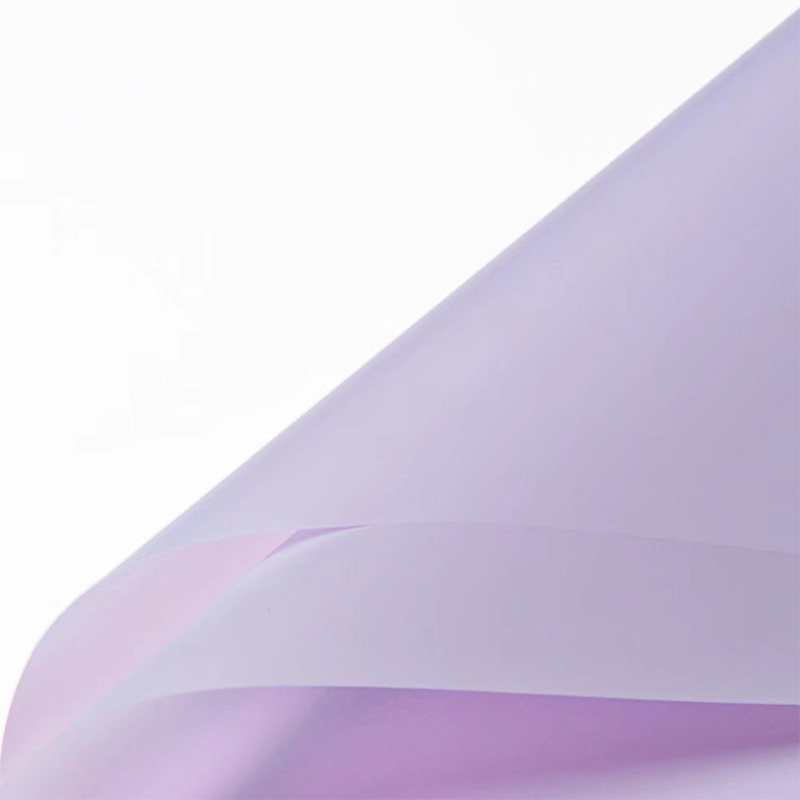 Papier d'emballage de fleurs translucides de couleur unie mate