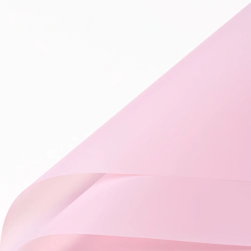 Papier d'emballage de fleurs translucides de couleur unie mate