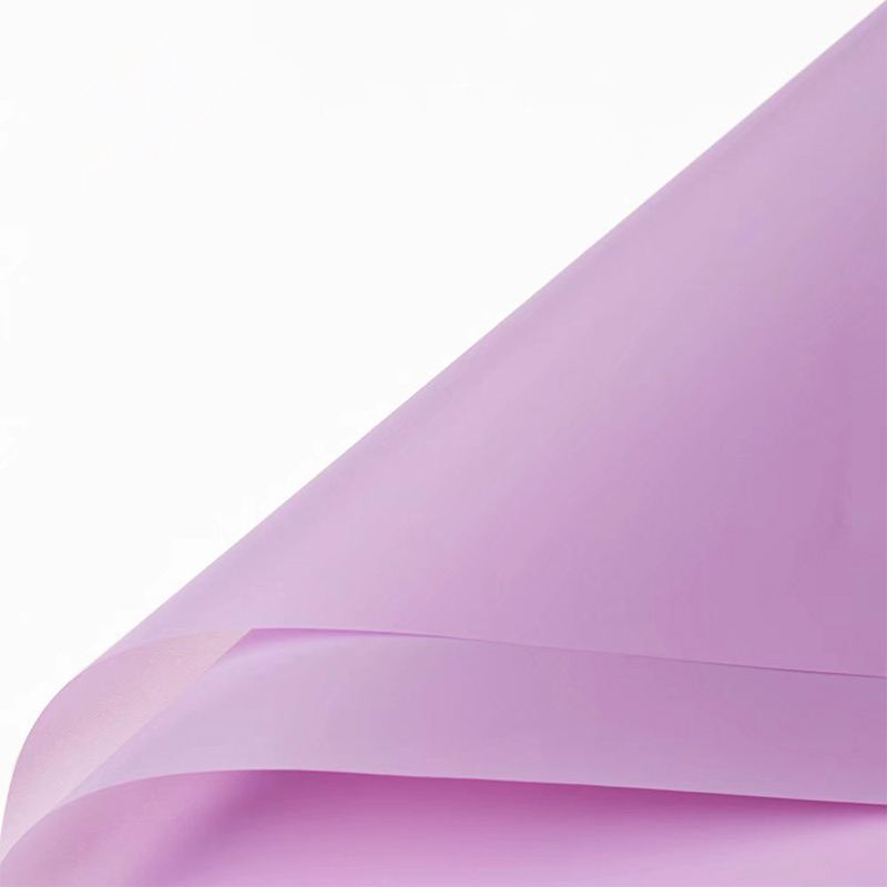 Papier d'emballage de fleurs translucides de couleur unie mate