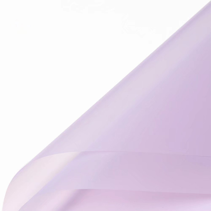 Papier d'emballage de fleurs translucides de couleur unie mate