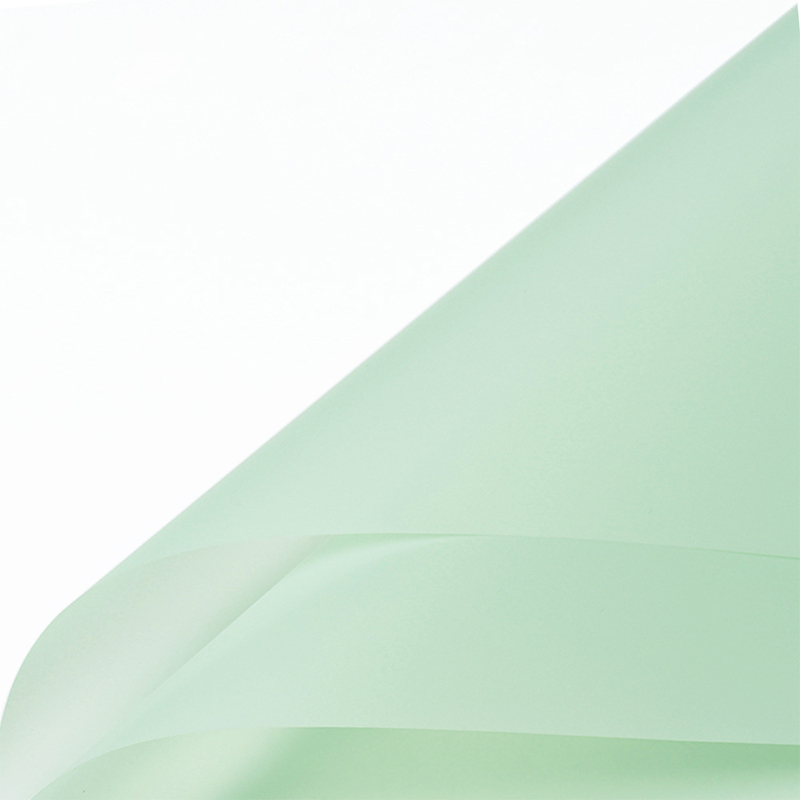 Papier d'emballage de fleurs translucides de couleur unie mate