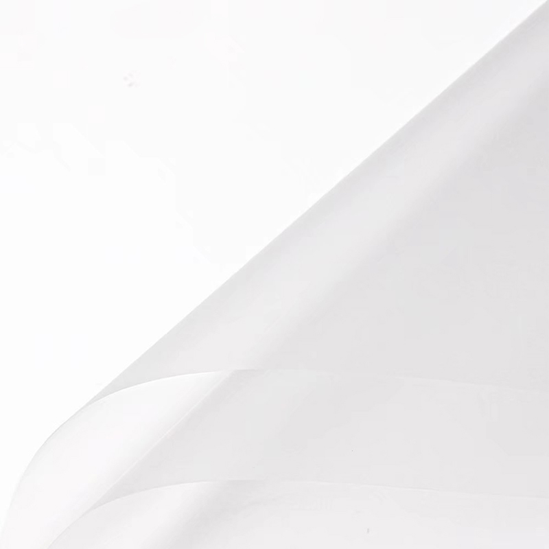 Papier d'emballage de fleurs translucides de couleur unie mate